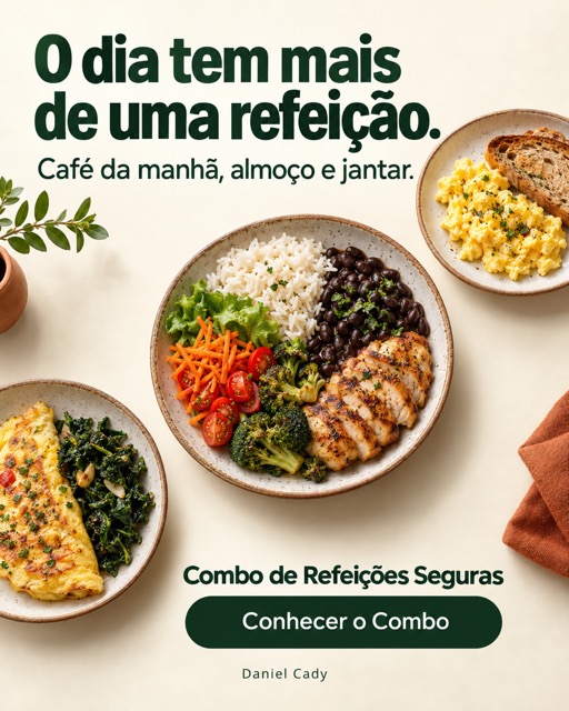 Arte do Combo de Refeições Seguras